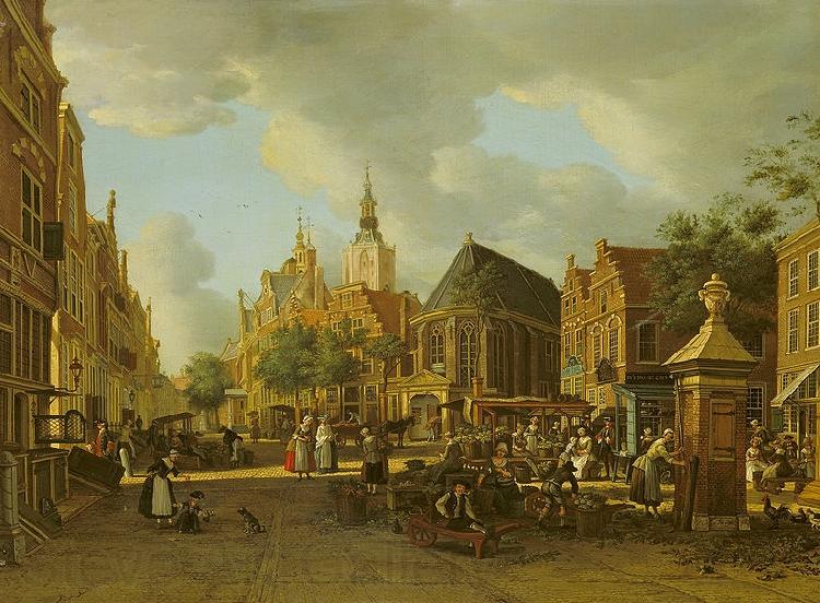 unknow artist The Groenmarkt as seen towards the Westeinde Germany oil painting art